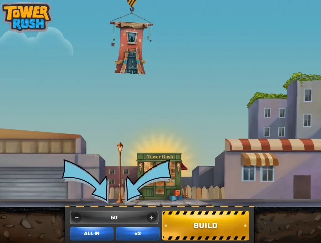 Importe de la apuesta en Tower Rush